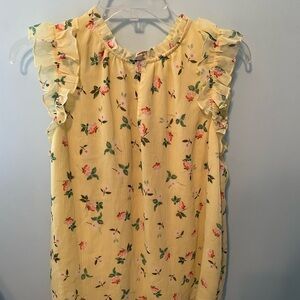 LOFT YELLOW FLORAL TOP